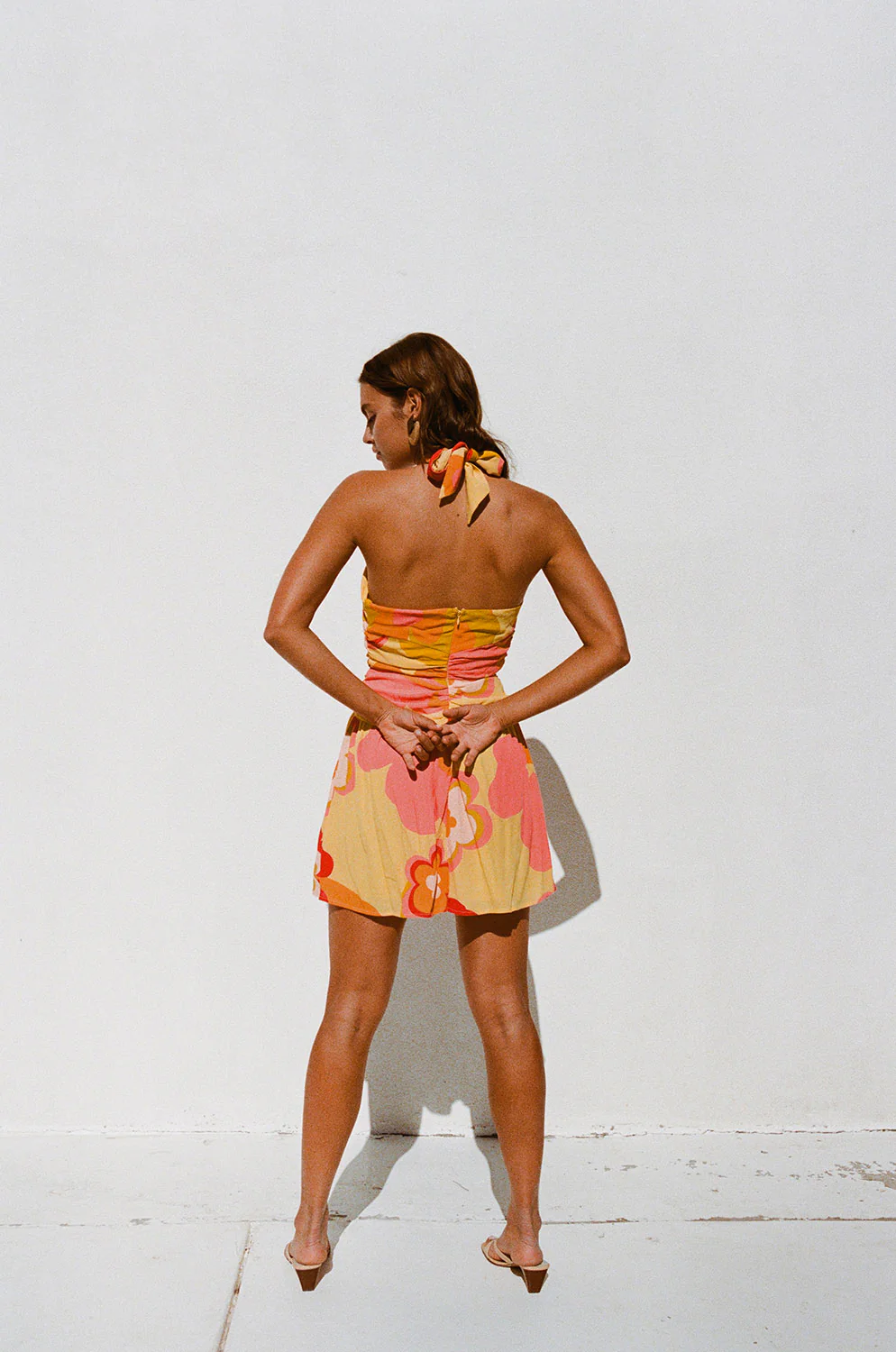 Amina Halter Dress - Floral Sunset - Image 11