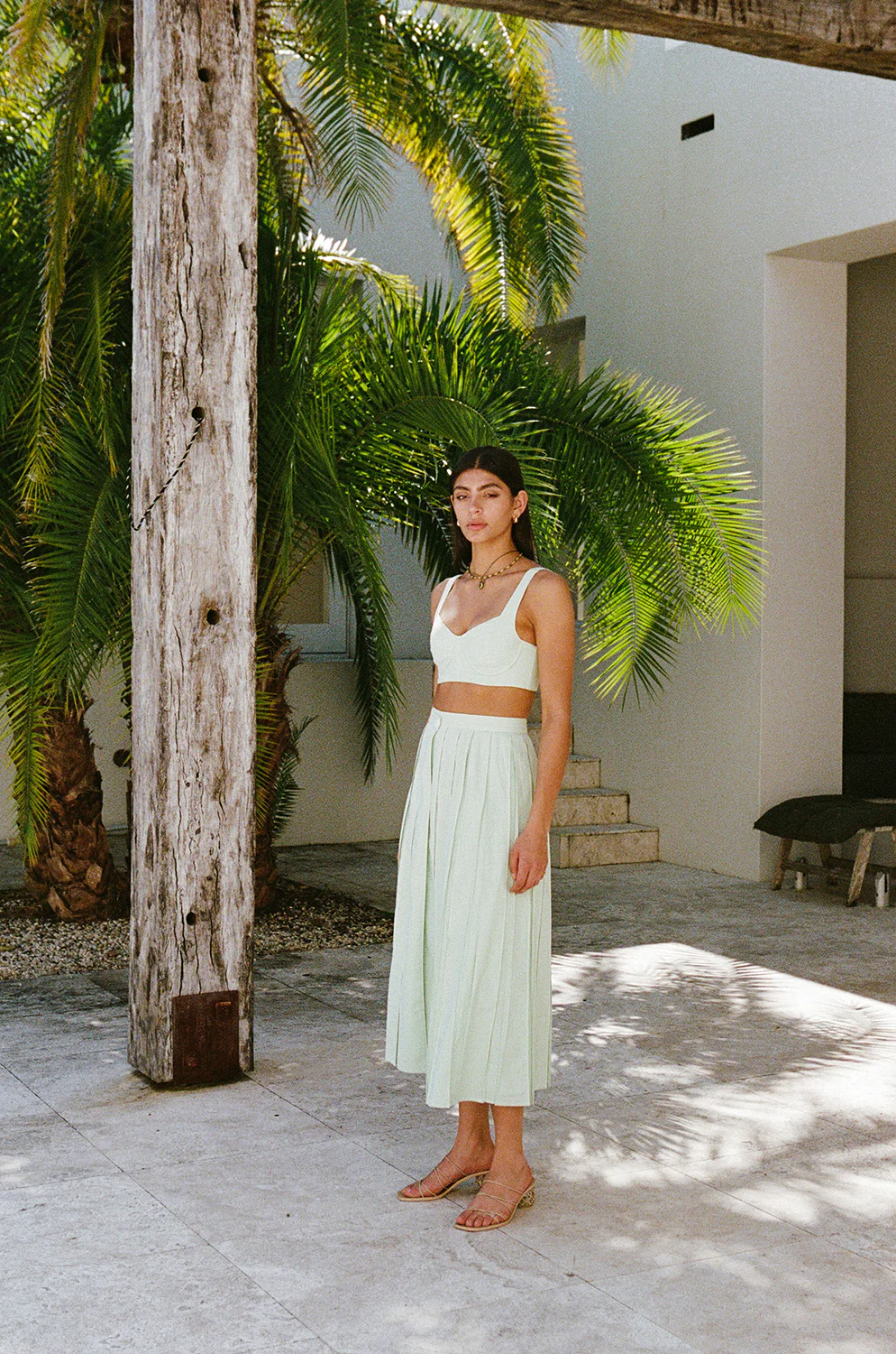 Dien Wrap Skirt - Green - Image 2