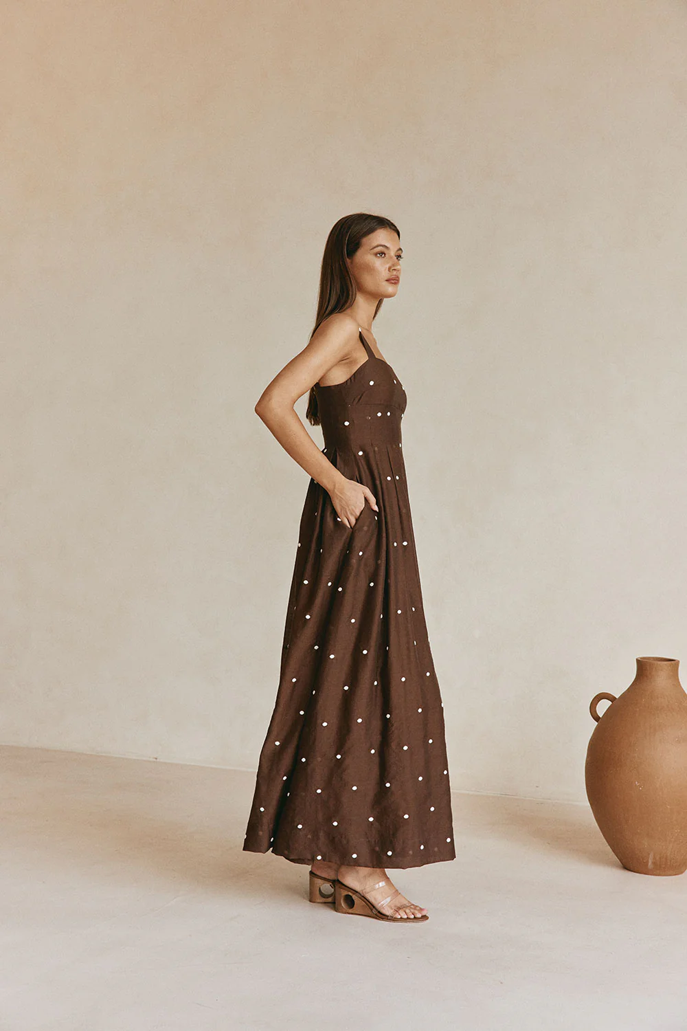 Flores Dress - Chocolate Speck - Image 5