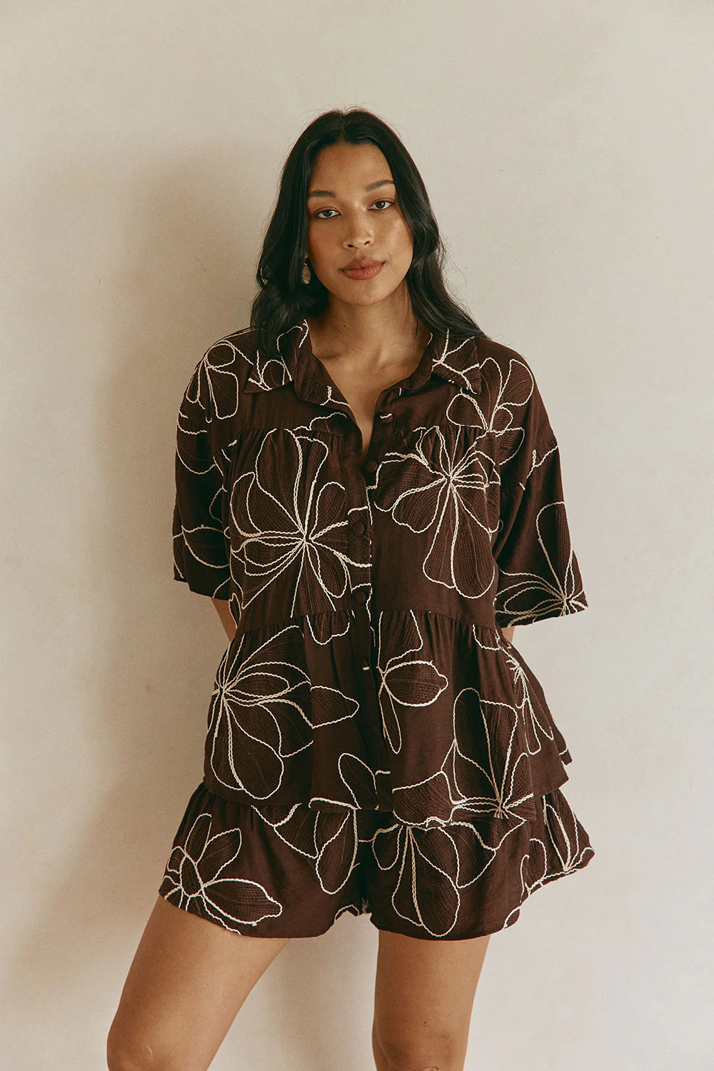 Luna Top - Chocolate Floral - Image 2