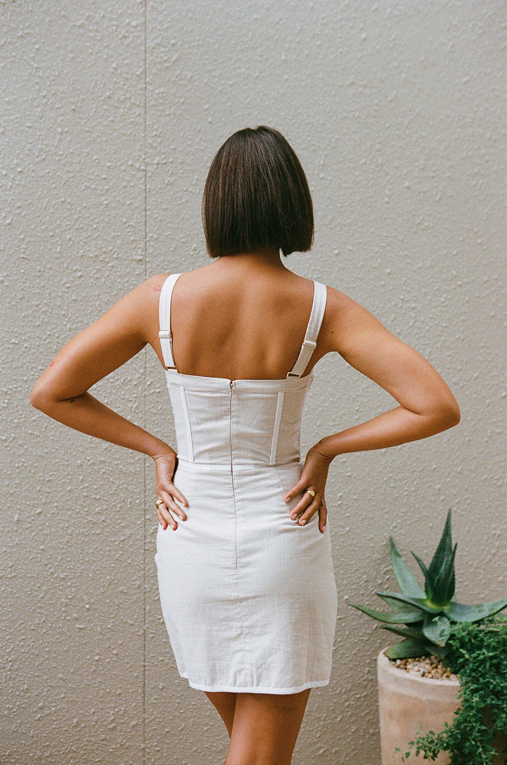 Oana Layered Dress - Stone - Image 3
