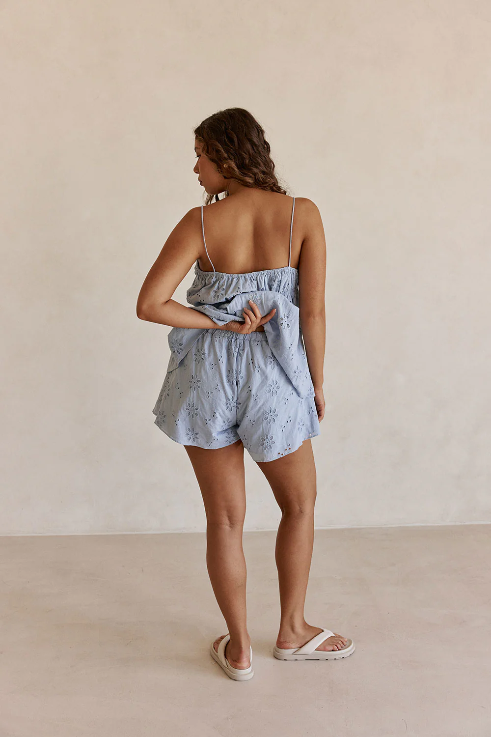Octavia Shorts - Blue Broderie - Image 6