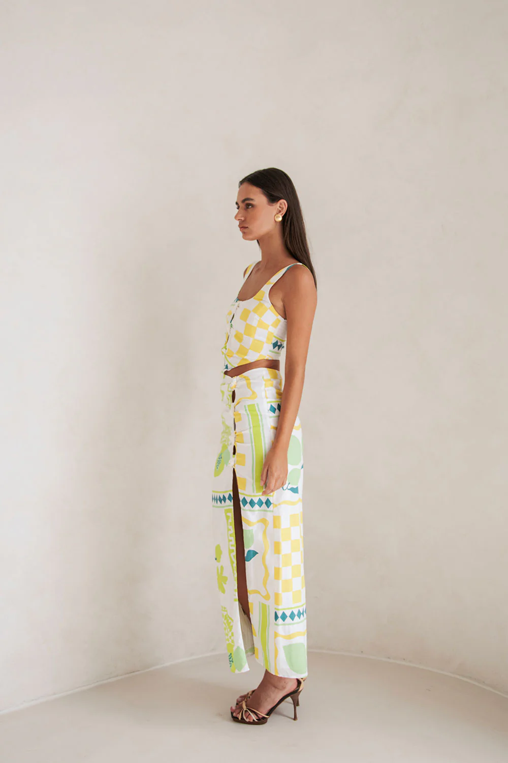 Pluto Midi Skirt - Prego Verde - Image 2