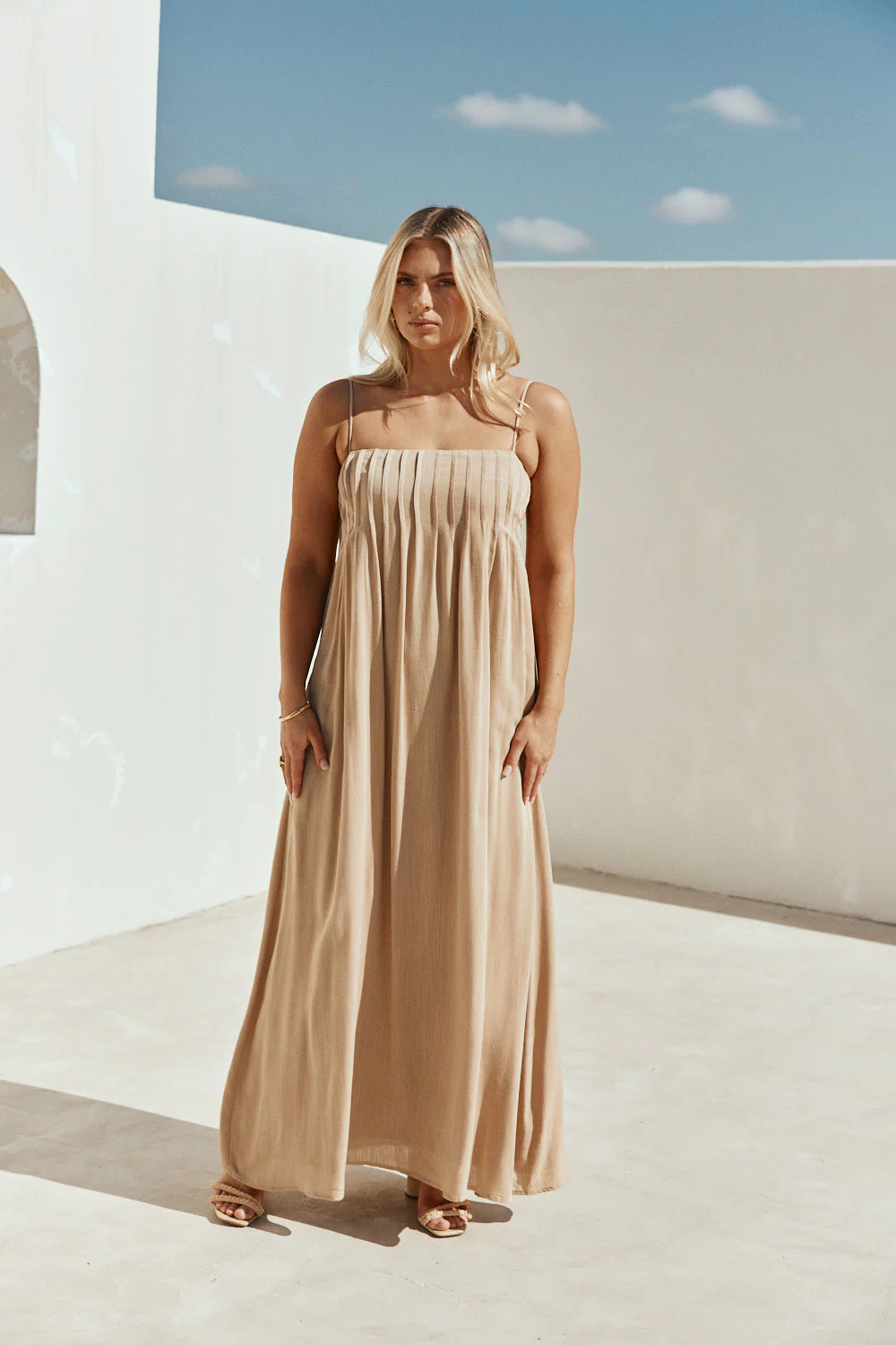 SAMPLE-Ada Dress - Tan - Image 2