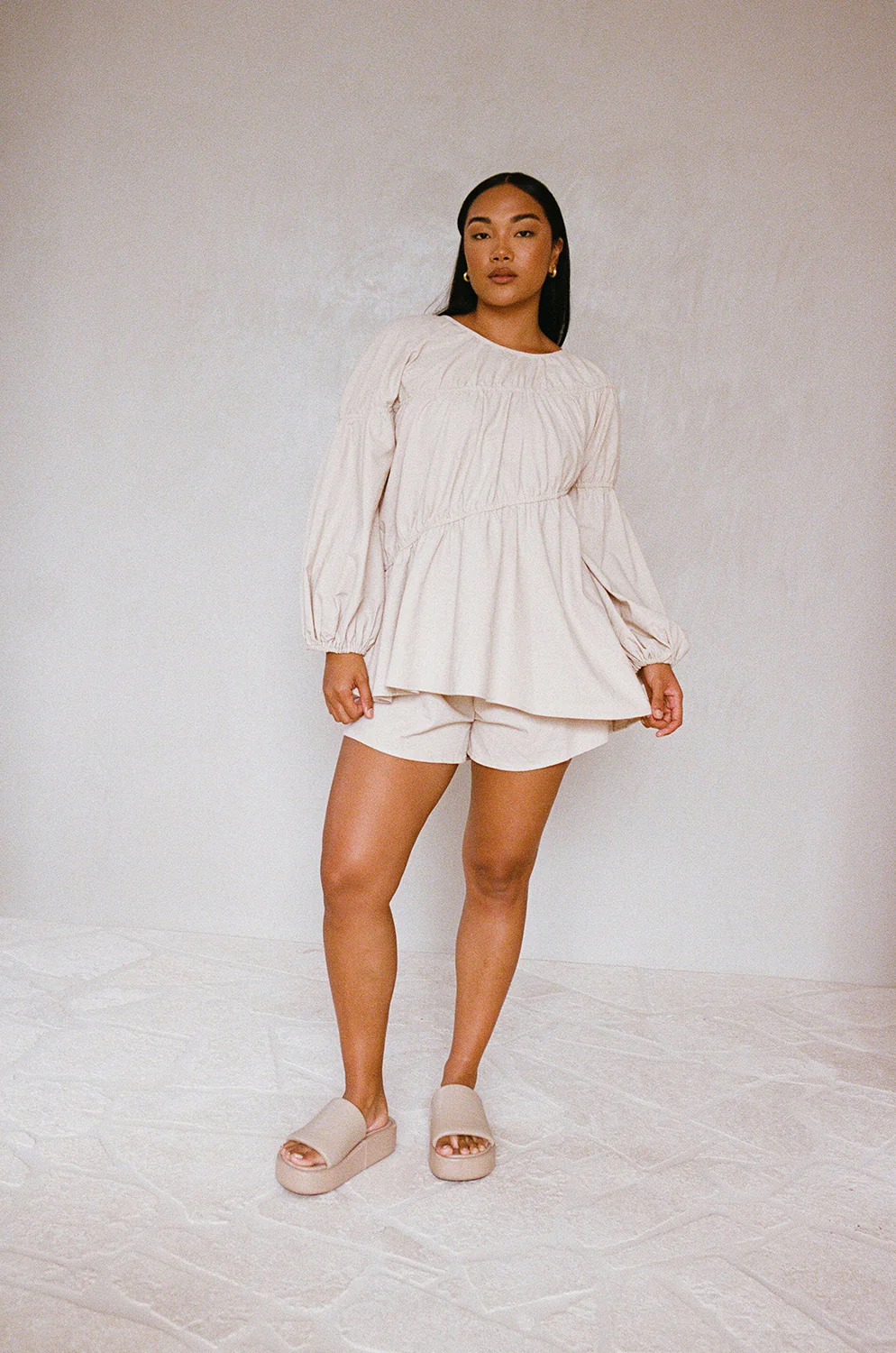 SAMPLE-Akel Top - Tan - Image 9