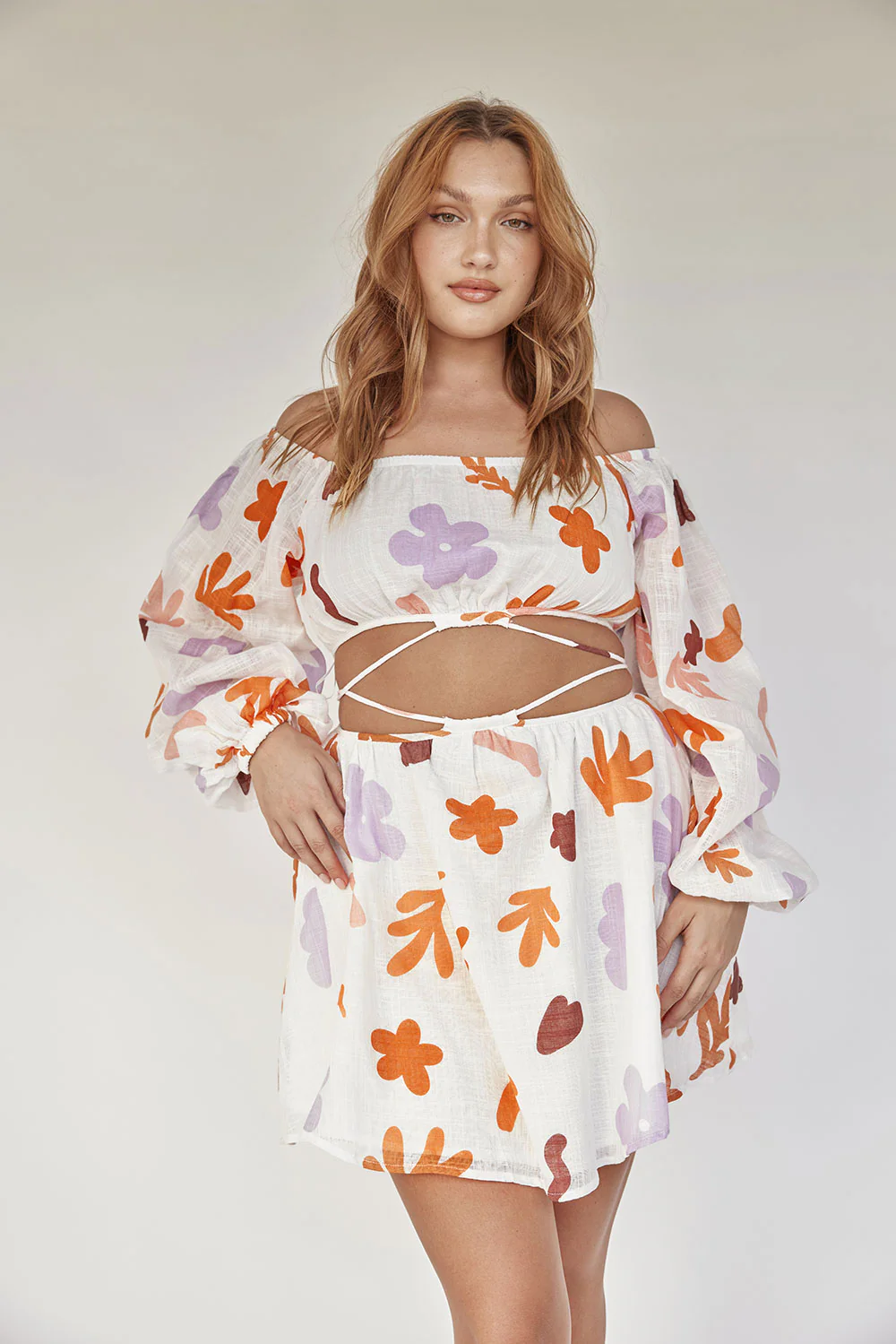SAMPLE-Avie Off Shoulder Dress - Autumn - Image 7