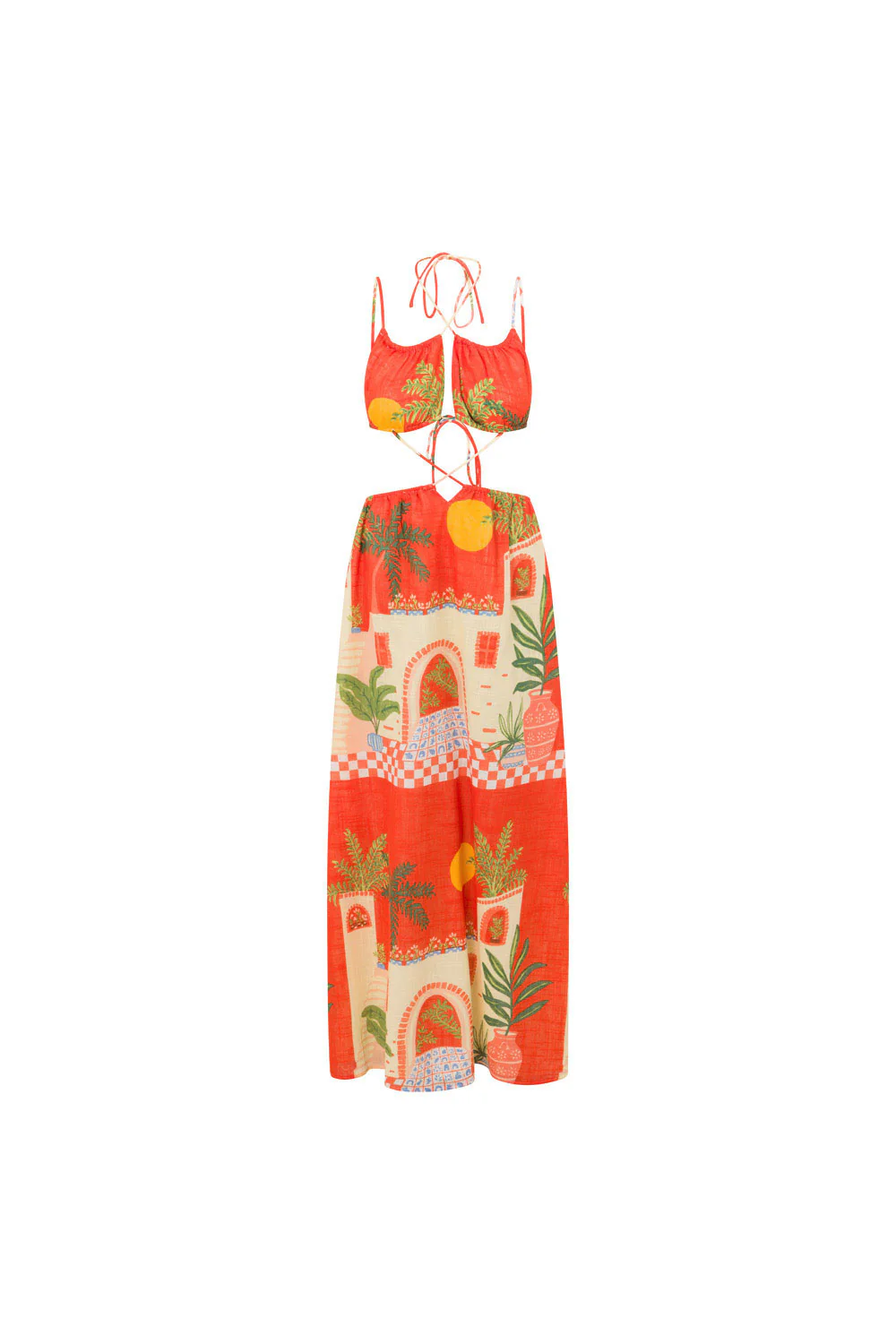 SAMPLE-Backless Fiora Dress - Vista Red - Image 5