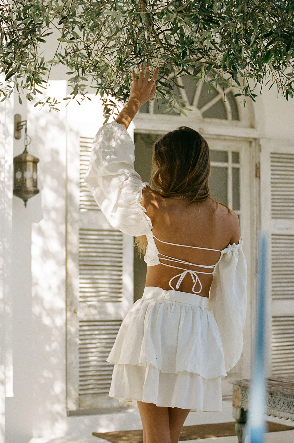 SAMPLE-Backless Zoe Top - White - Image 4