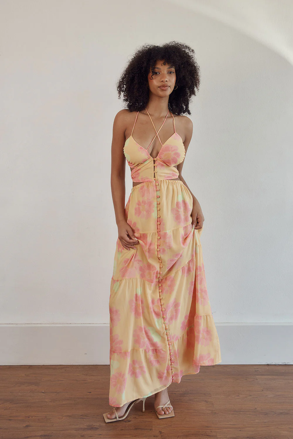 SAMPLE-Baila Maxi Dress - Painted Flower - Image 10