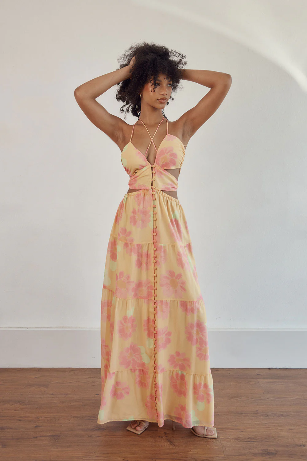 SAMPLE-Baila Maxi Dress - Painted Flower - Image 11