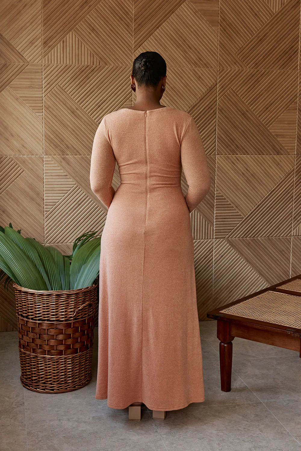 SAMPLE-Belora Dress - Apricot - Image 7