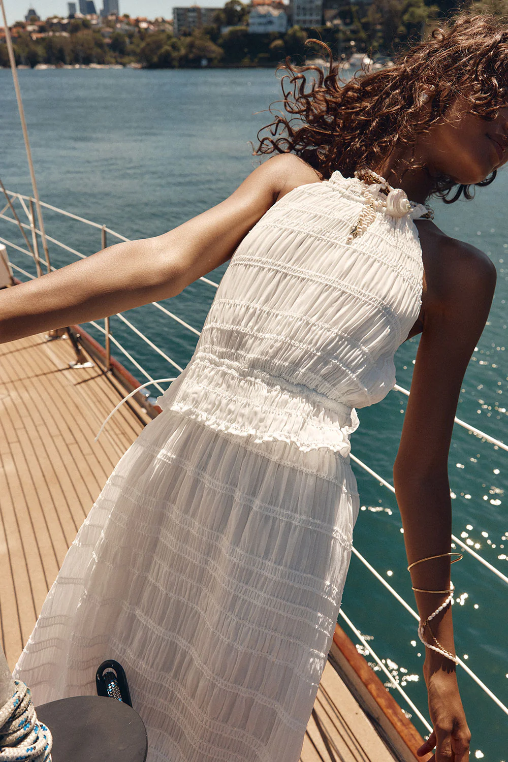 SAMPLE-Cabo Dress - White - Image 5
