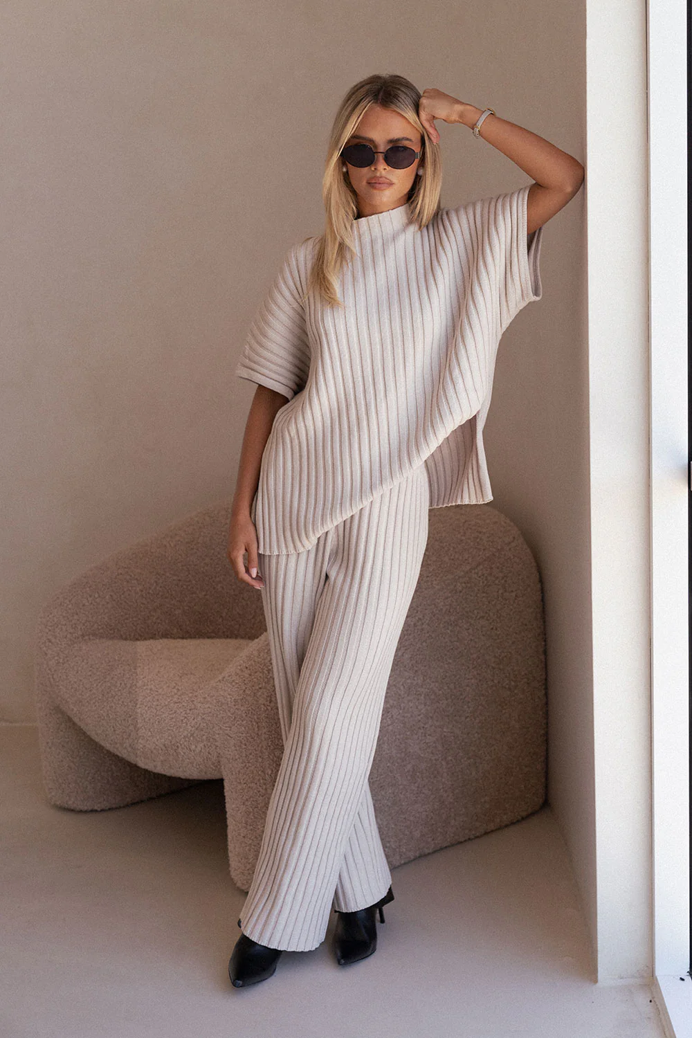 SAMPLE-Celine Pants - Sand - Image 2