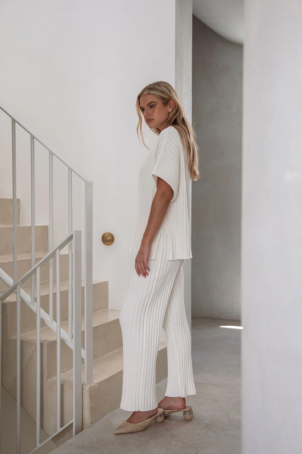 SAMPLE-Celine Pants - White - Image 2
