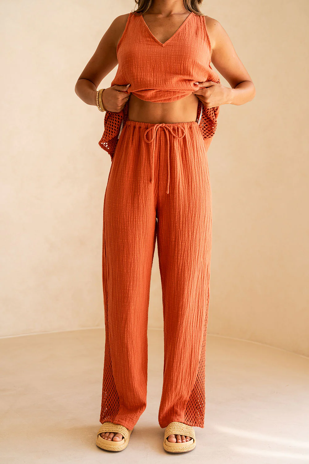 SAMPLE-Dita Pants - Blood Orange - Image 5