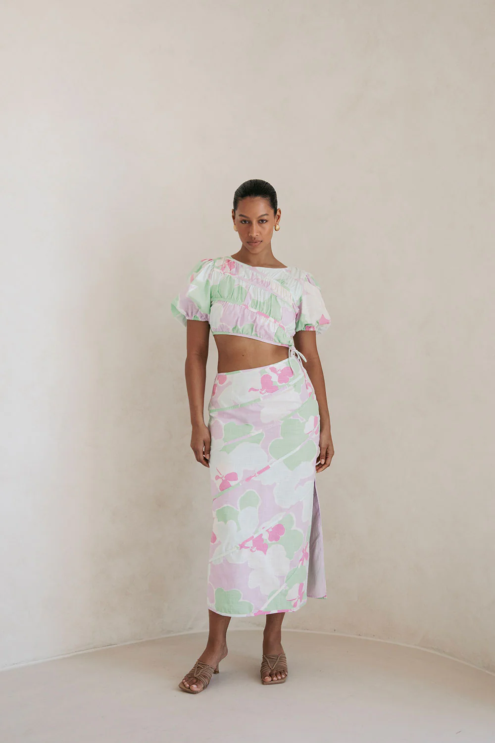 SAMPLE-Elika Midi Skirt - Misty Floral - Image 5