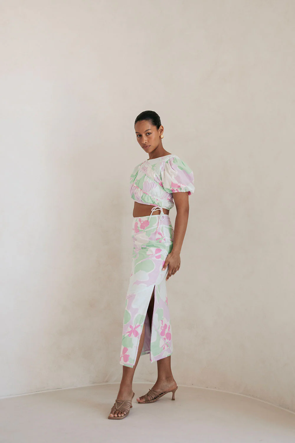 SAMPLE-Elika Midi Skirt - Misty Floral - Image 6