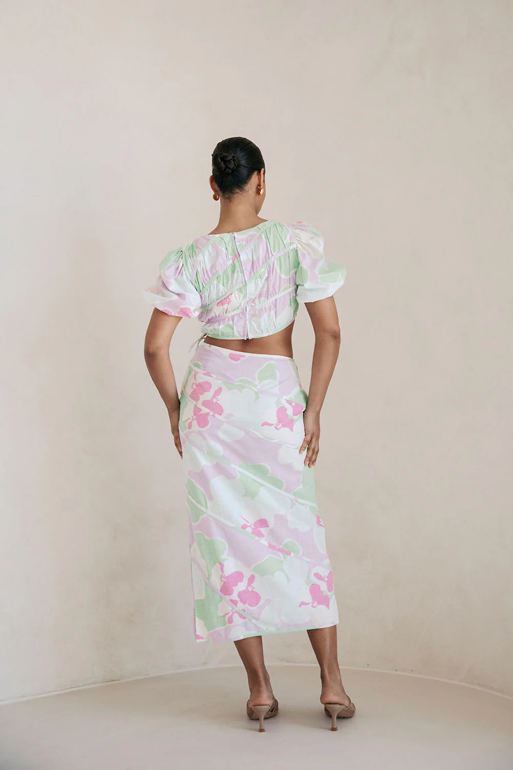 SAMPLE-Elika Midi Skirt - Misty Floral - Image 7