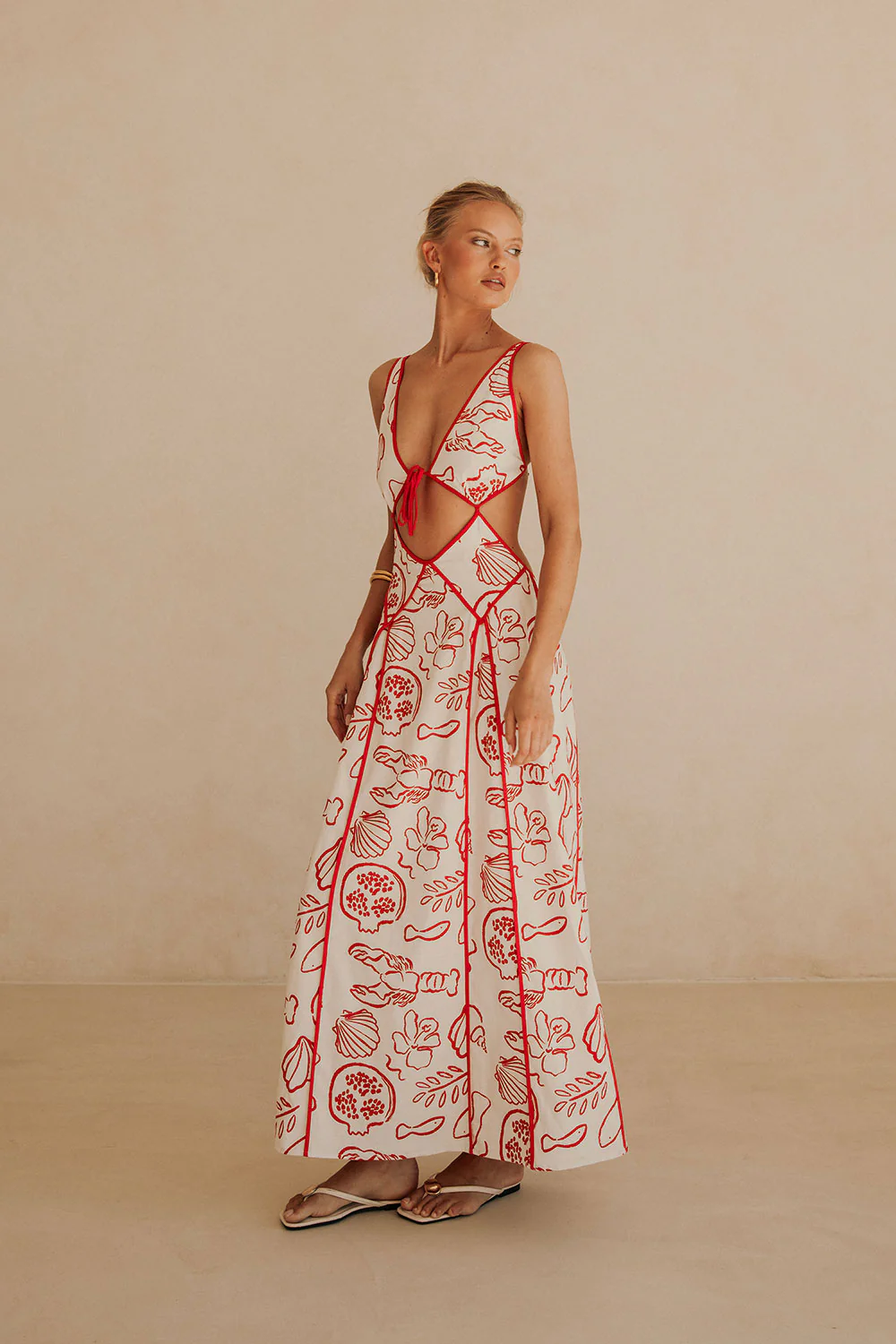 SAMPLE-Eliska Dress - Shoreline Red - Image 5