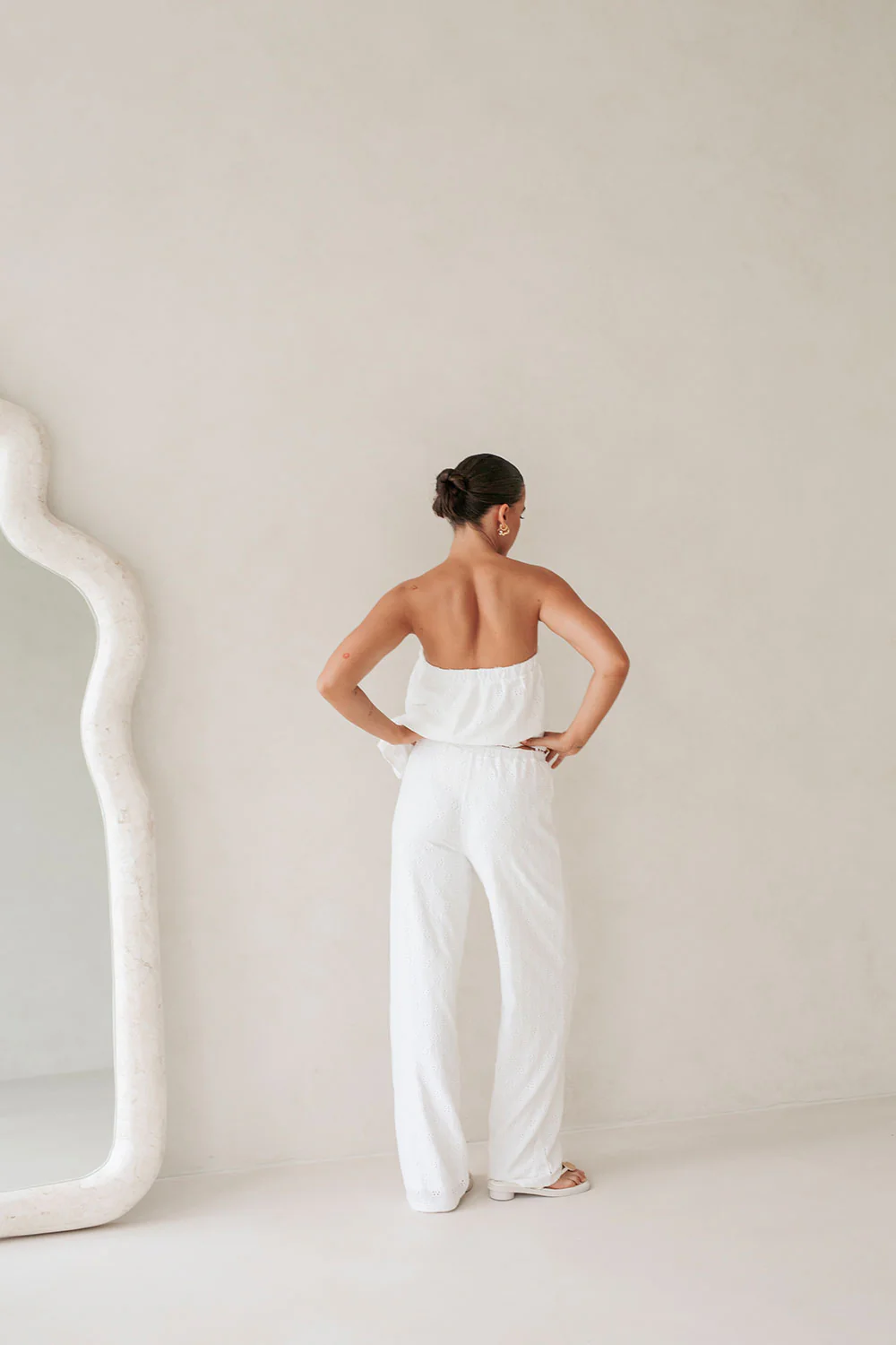 SAMPLE-Ellira Pants - White - Image 4