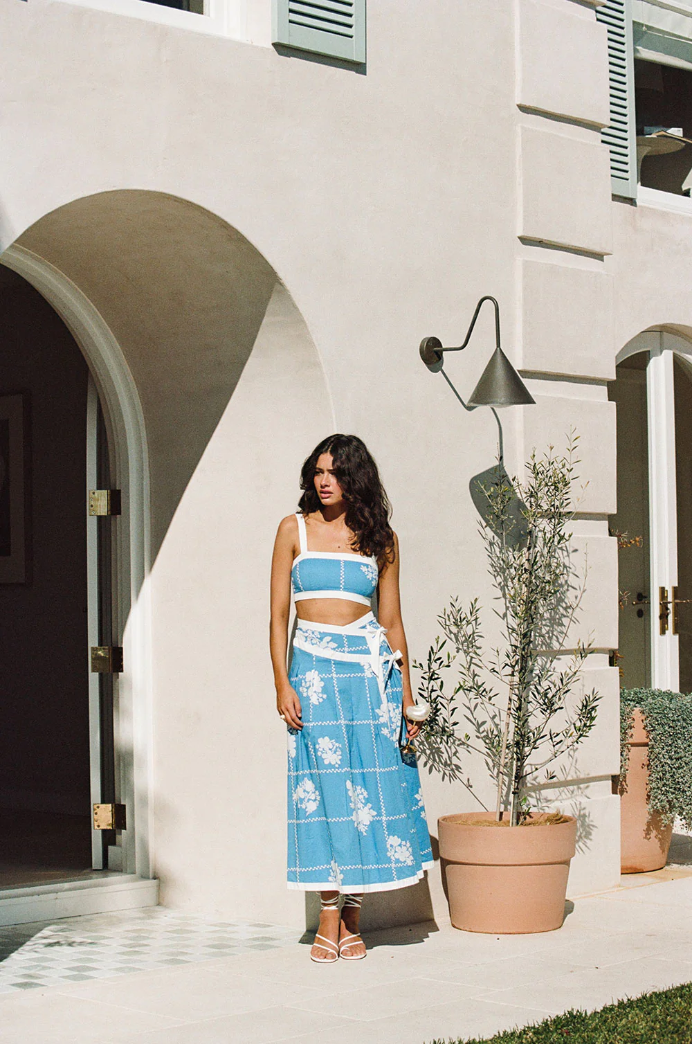 SAMPLE-Estelle Top - Check Flowers - Image 5