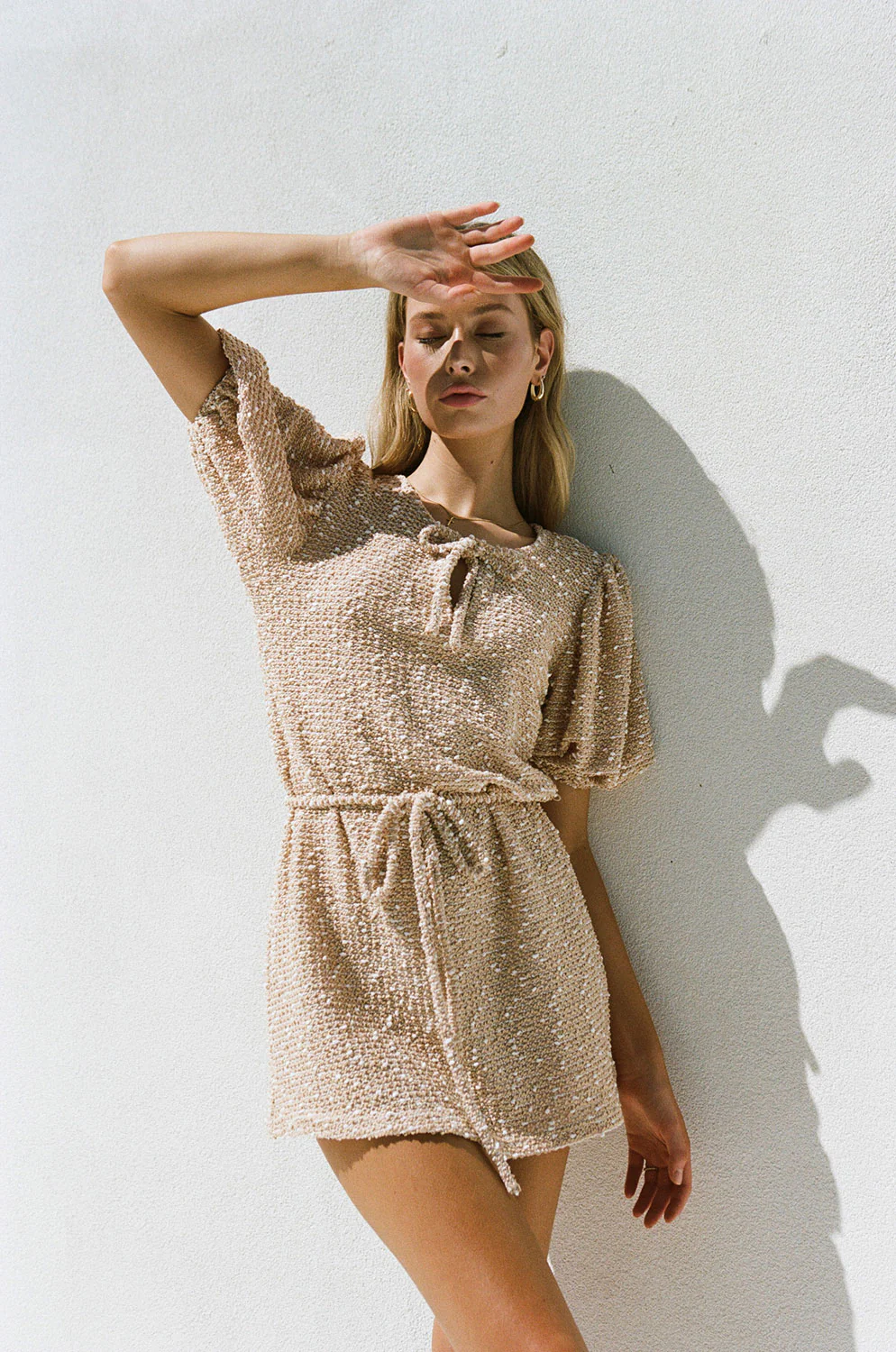 SAMPLE-Fae Dress - Tan - Image 5