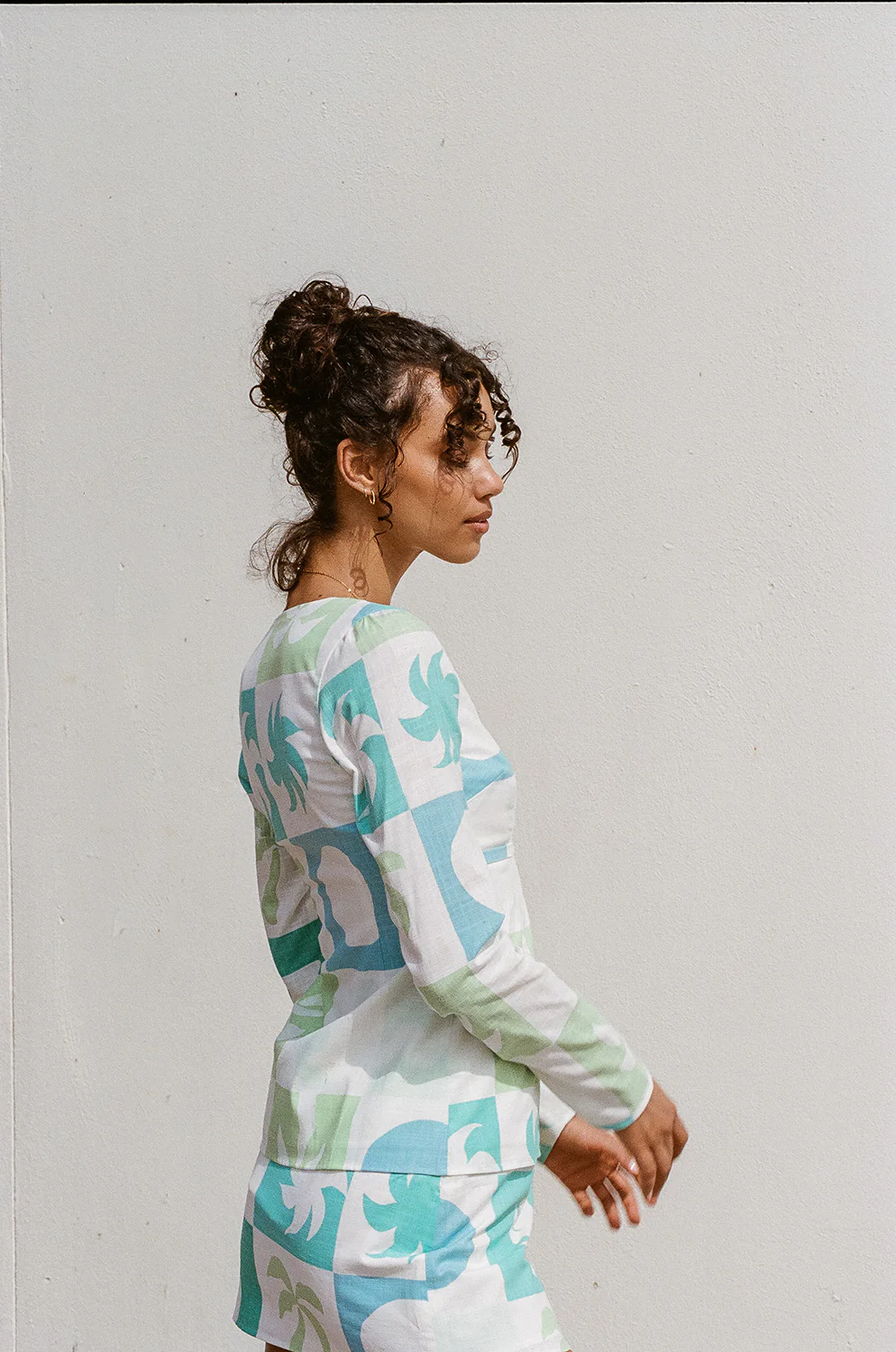 SAMPLE-Harlow Skirt - Palm Tile Breeze - Image 4