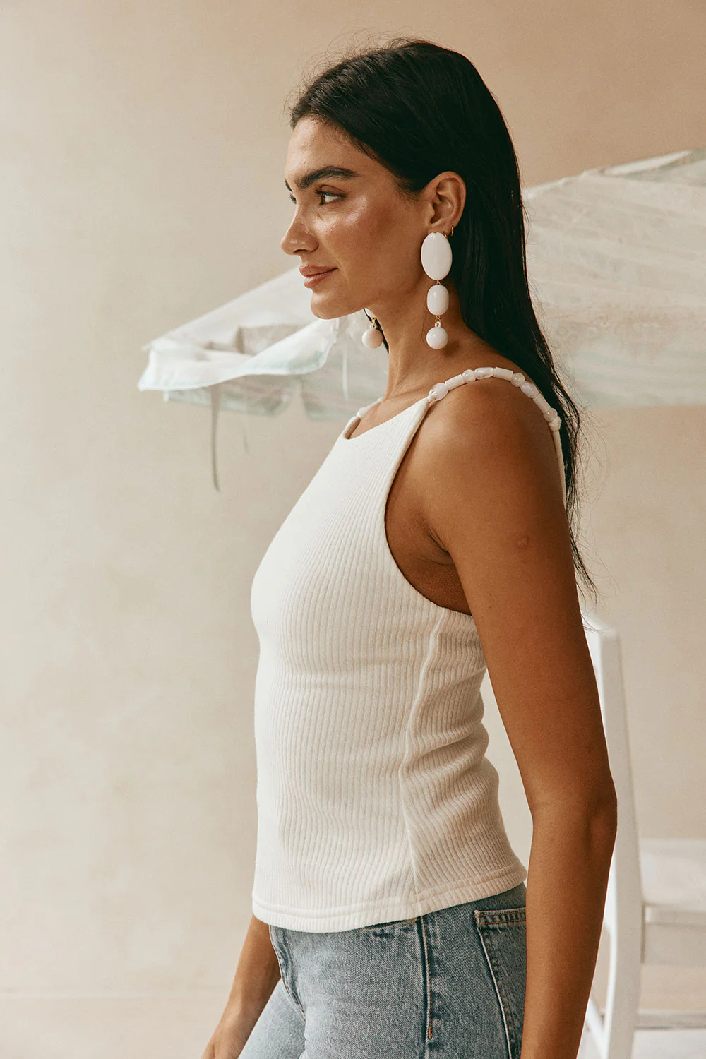 SAMPLE-Illaria Top - White Bead - Image 4