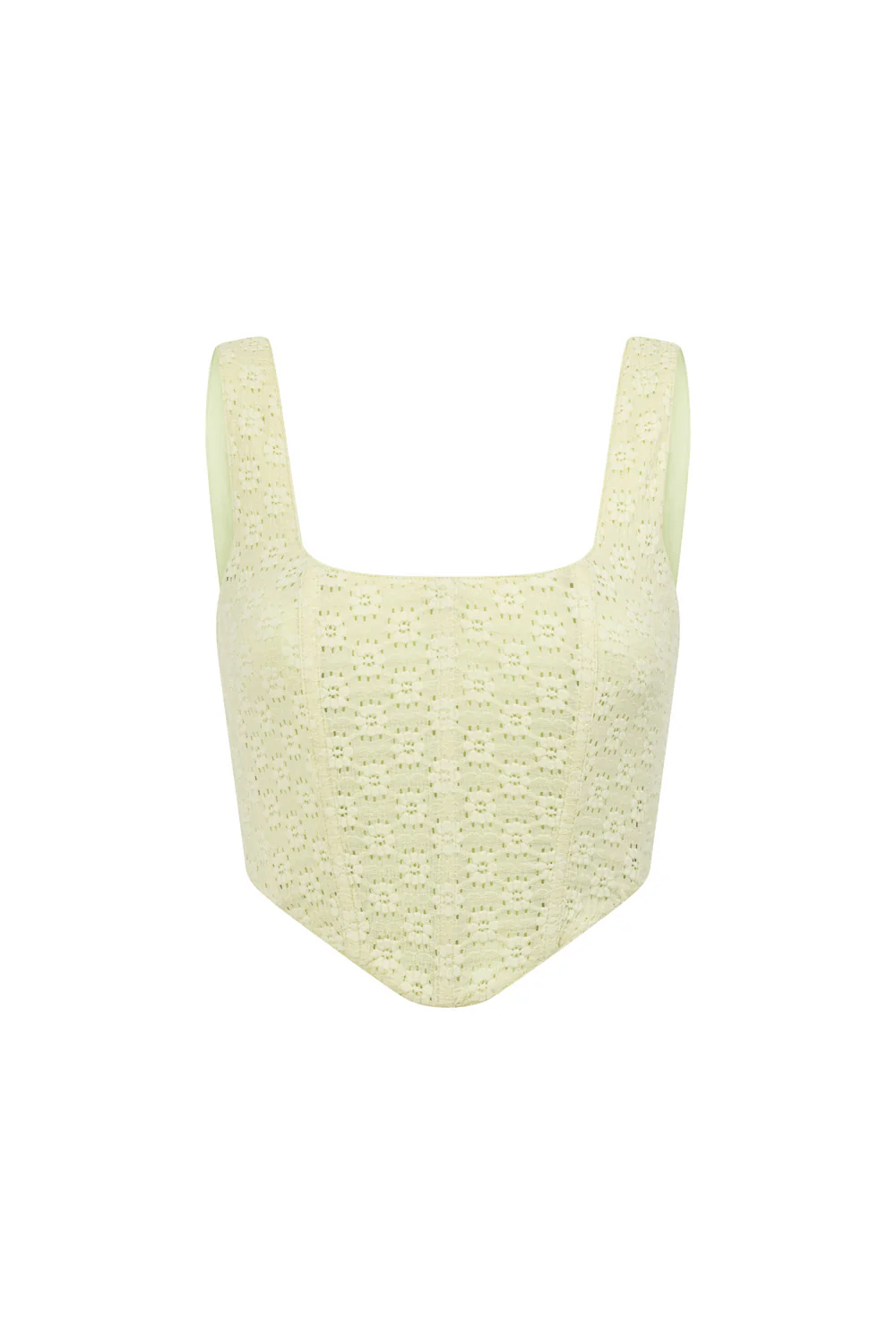 SAMPLE-Jhoselle Lace Up Top - Green - Image 6