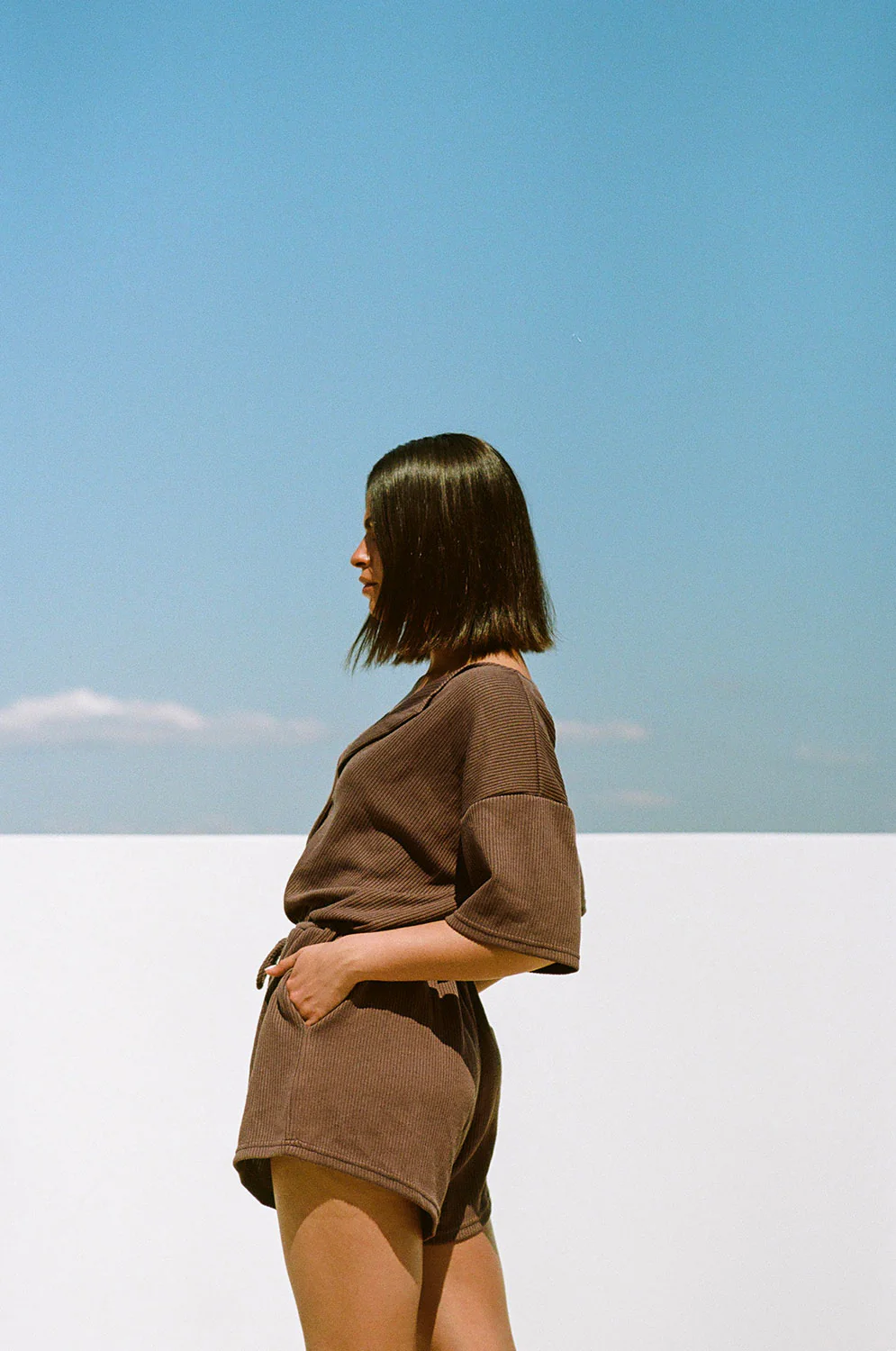 SAMPLE-Juniper Playsuit - Chocolate - Image 3