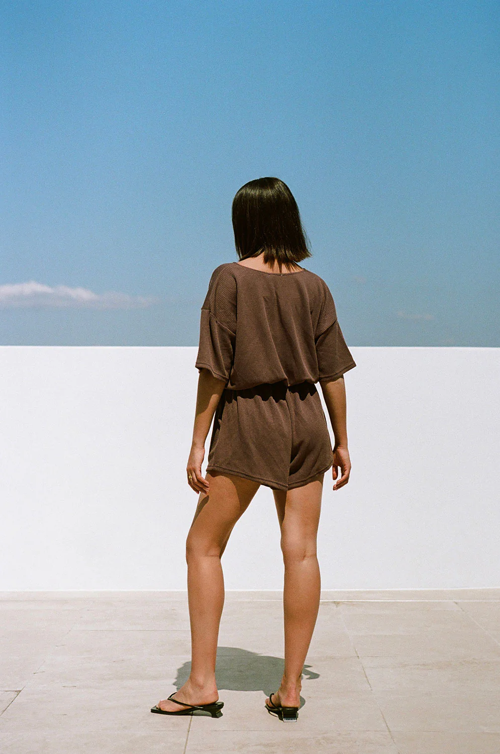 SAMPLE-Juniper Playsuit - Chocolate - Image 4