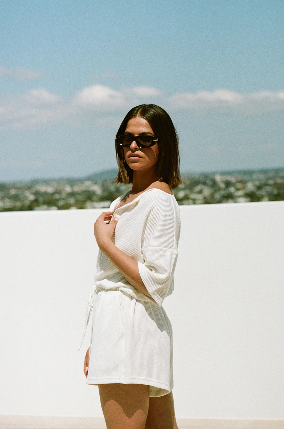 SAMPLE-Juniper Playsuit - White - Image 3