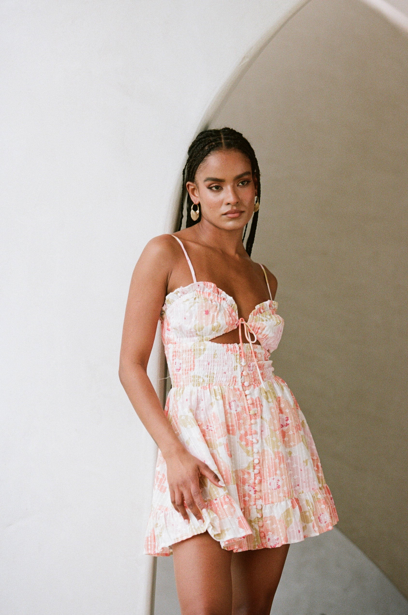 SAMPLE-Karolina Shirred Dress - Image 3