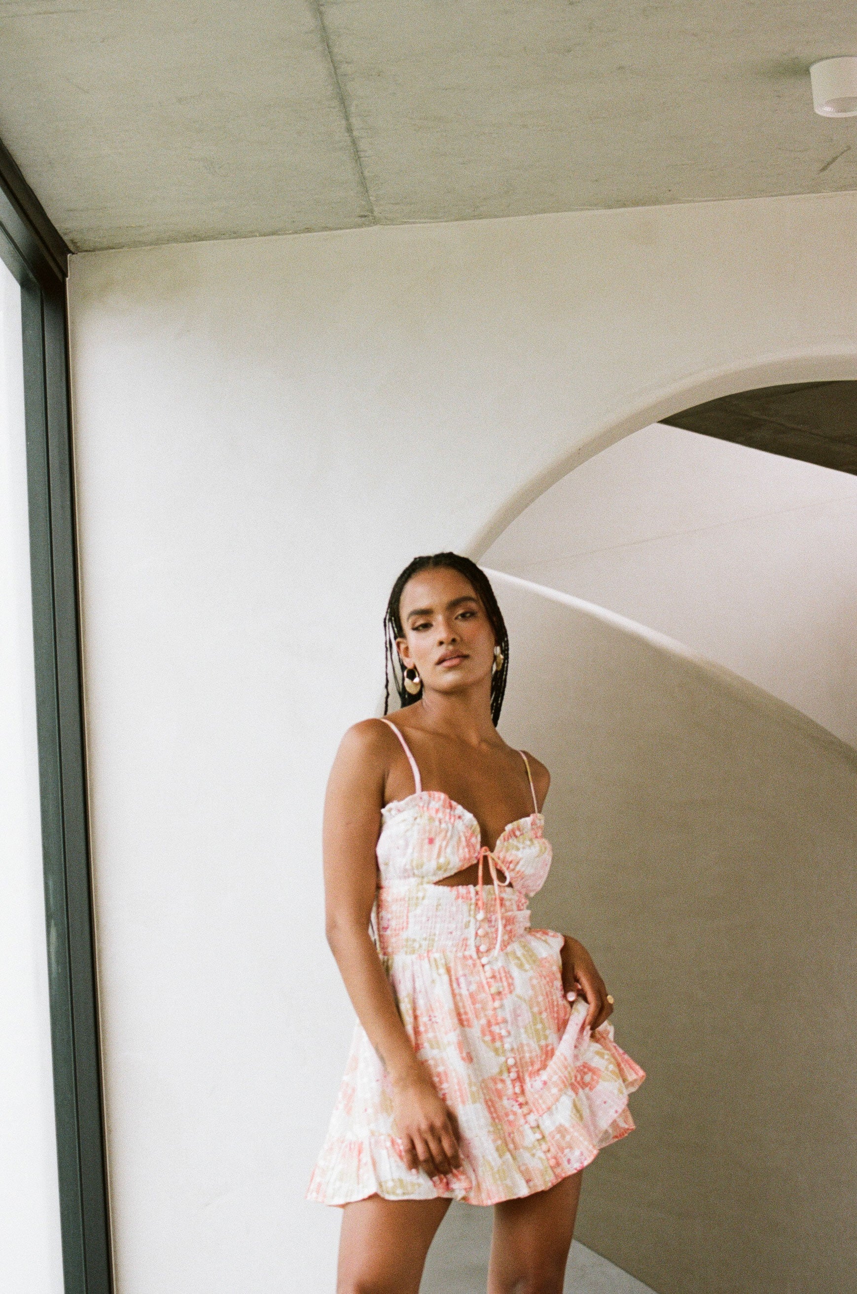 SAMPLE-Karolina Shirred Dress - Image 5