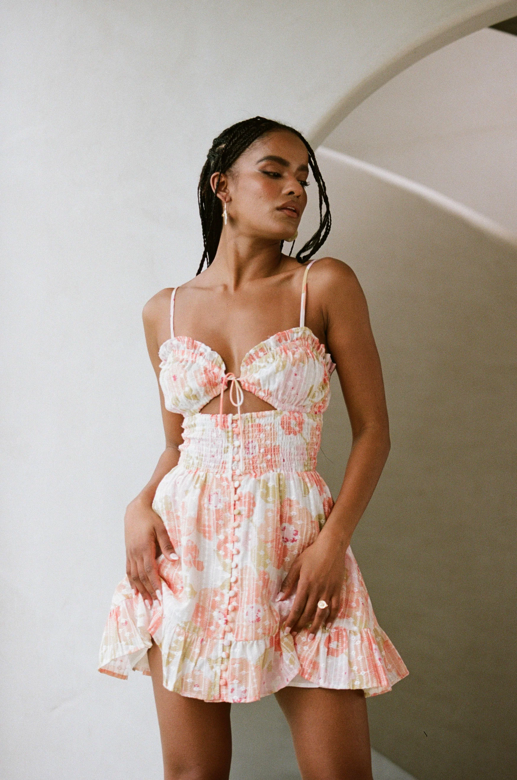 SAMPLE-Karolina Shirred Dress - Image 6