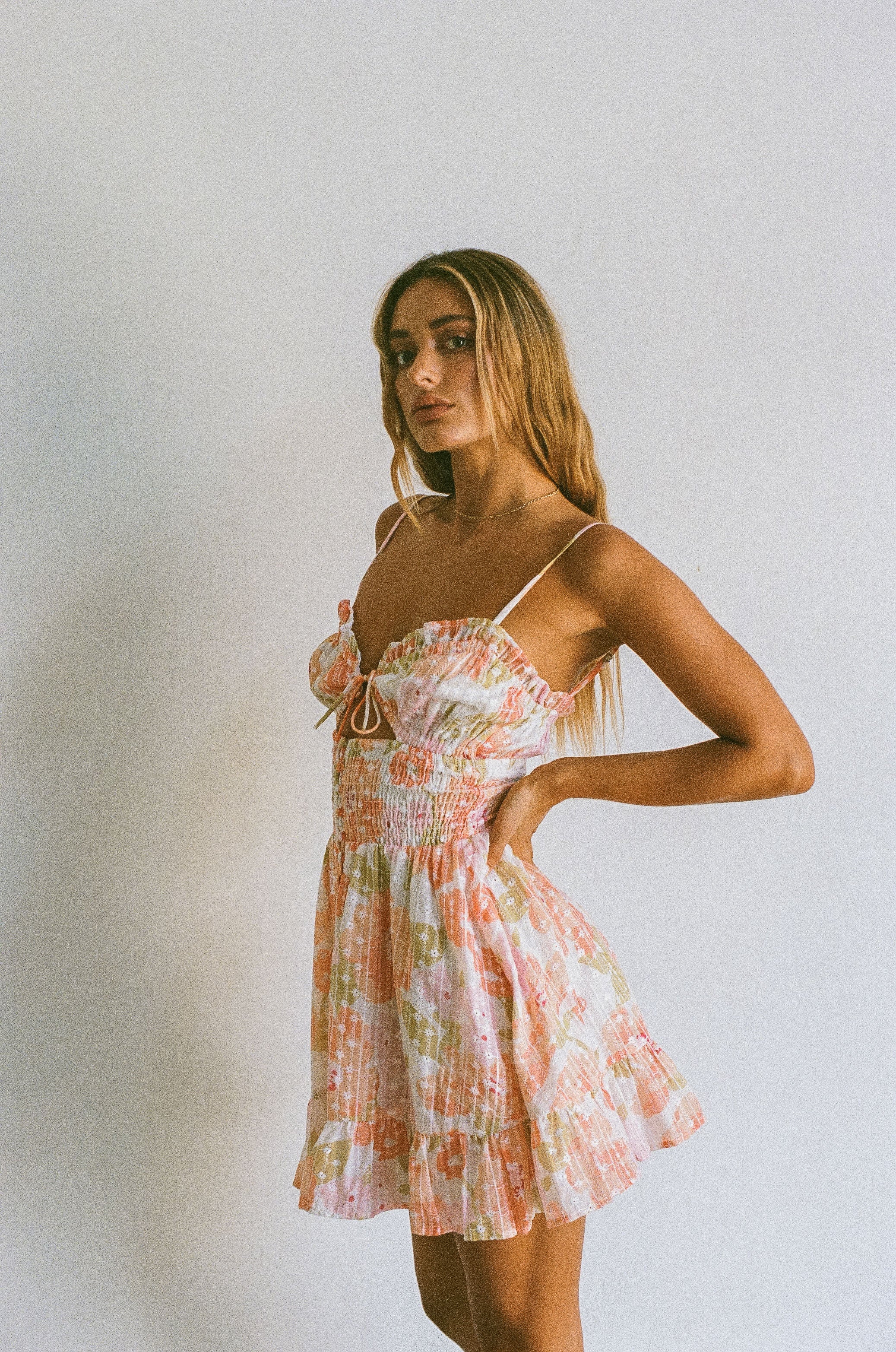 SAMPLE-Karolina Shirred Dress - Image 8