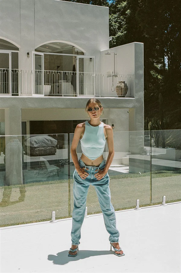 SAMPLE-Kassidy Top - Blue - Image 2