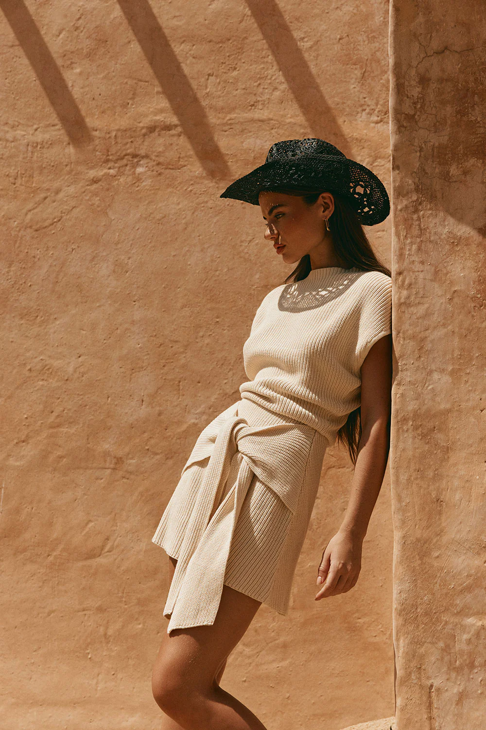 SAMPLE-Lovina Dress - Beige - Image 5
