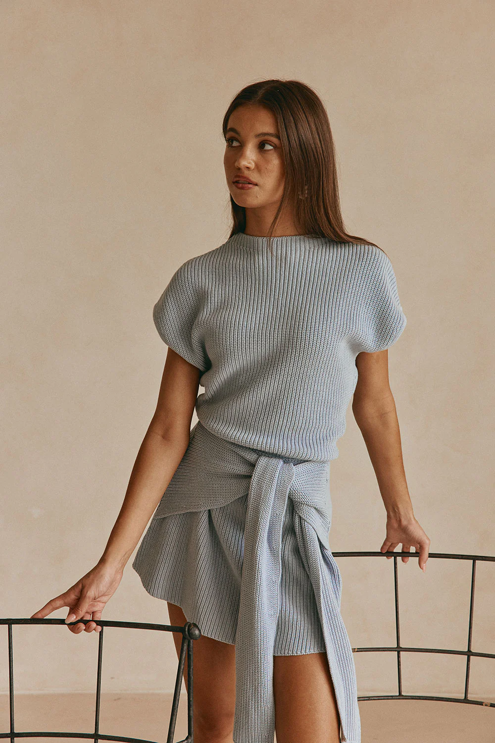 SAMPLE-Lovina Dress - Blue - Image 4