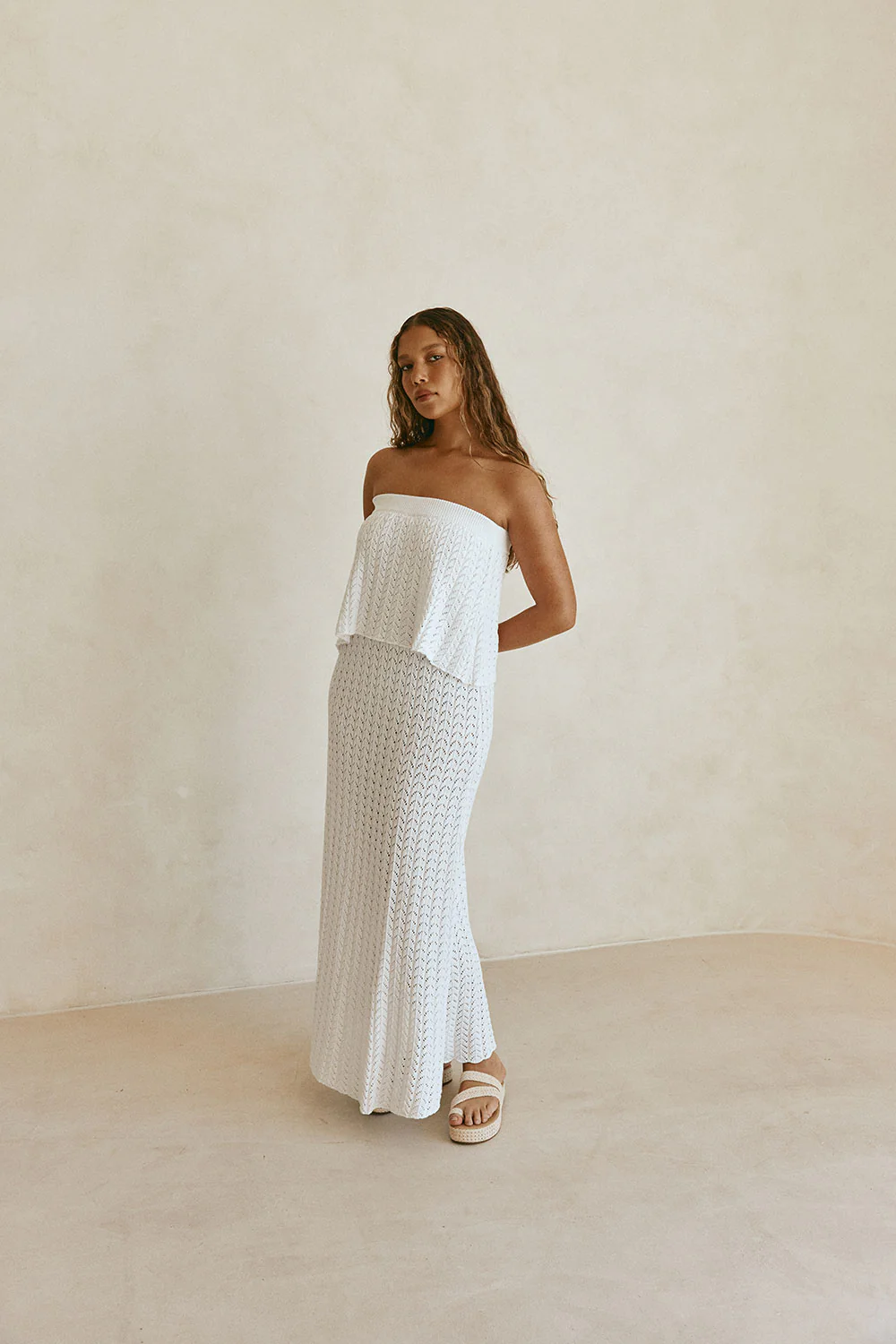 SAMPLE-Maria Dress - White - Image 4