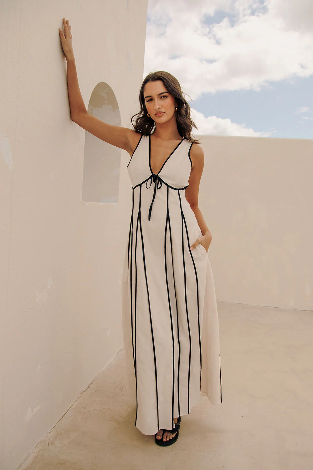 SAMPLE-Maylin Dress - Cream - Image 3