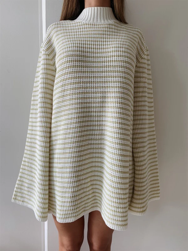 SAMPLE-Morela Knit Dress - Stripe - Image 7