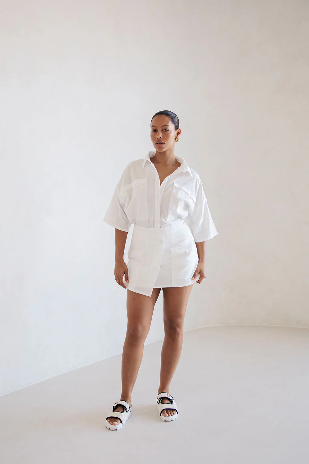 SAMPLE-Paige Skort - White - Image 3