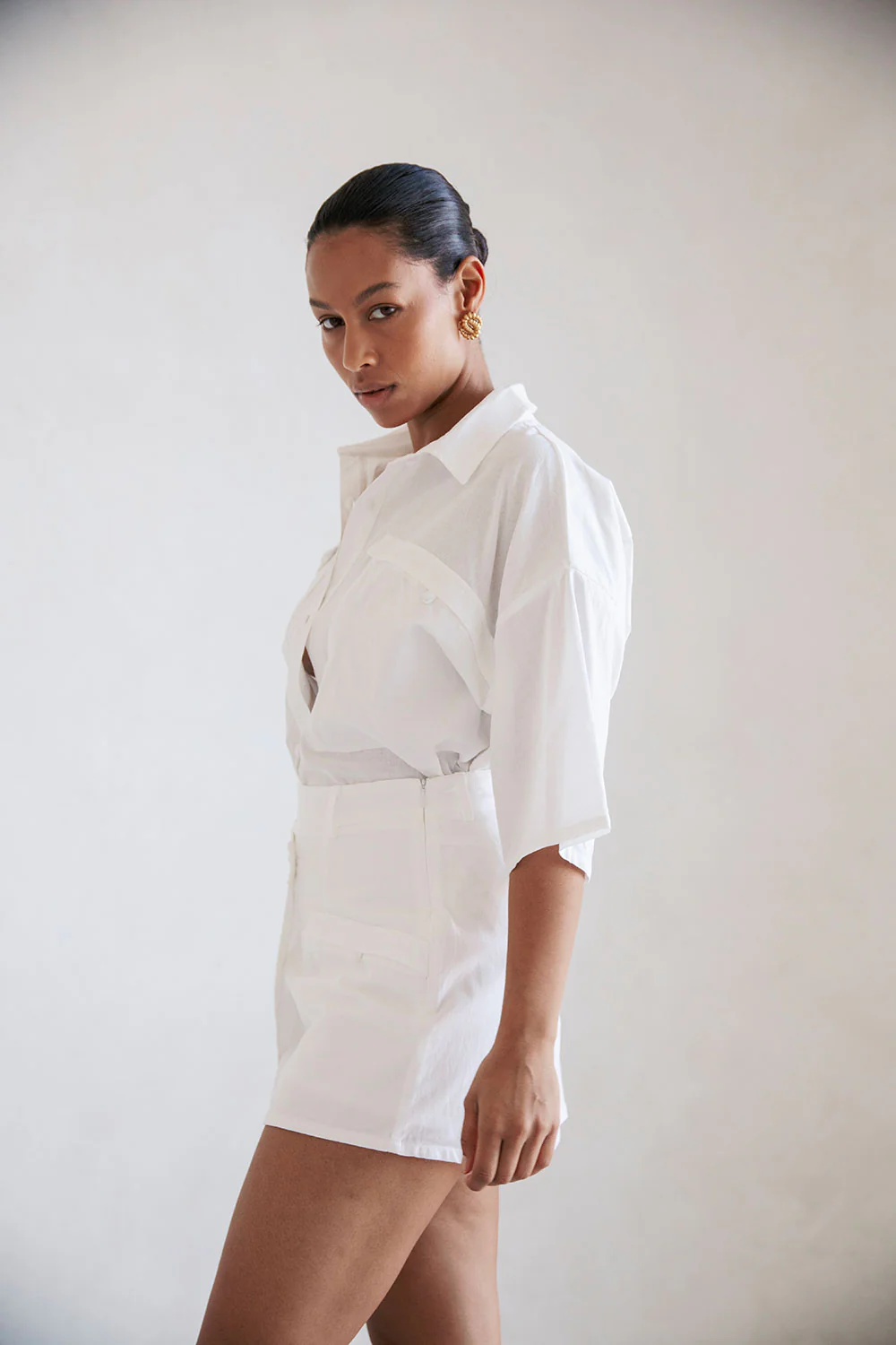 SAMPLE-Paige Skort - White - Image 4