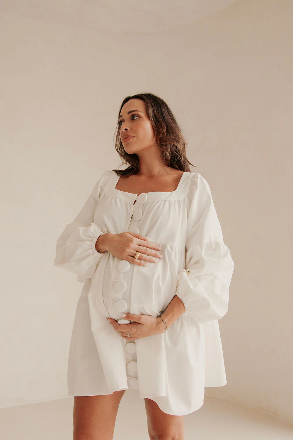 SAMPLE-Palmer Dress - White - Image 4