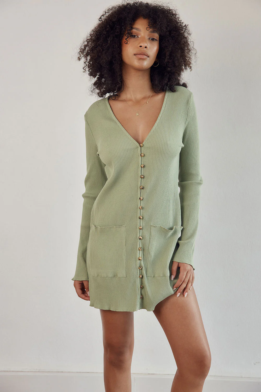 SAMPLE-Pax Dress - Moss - Image 5