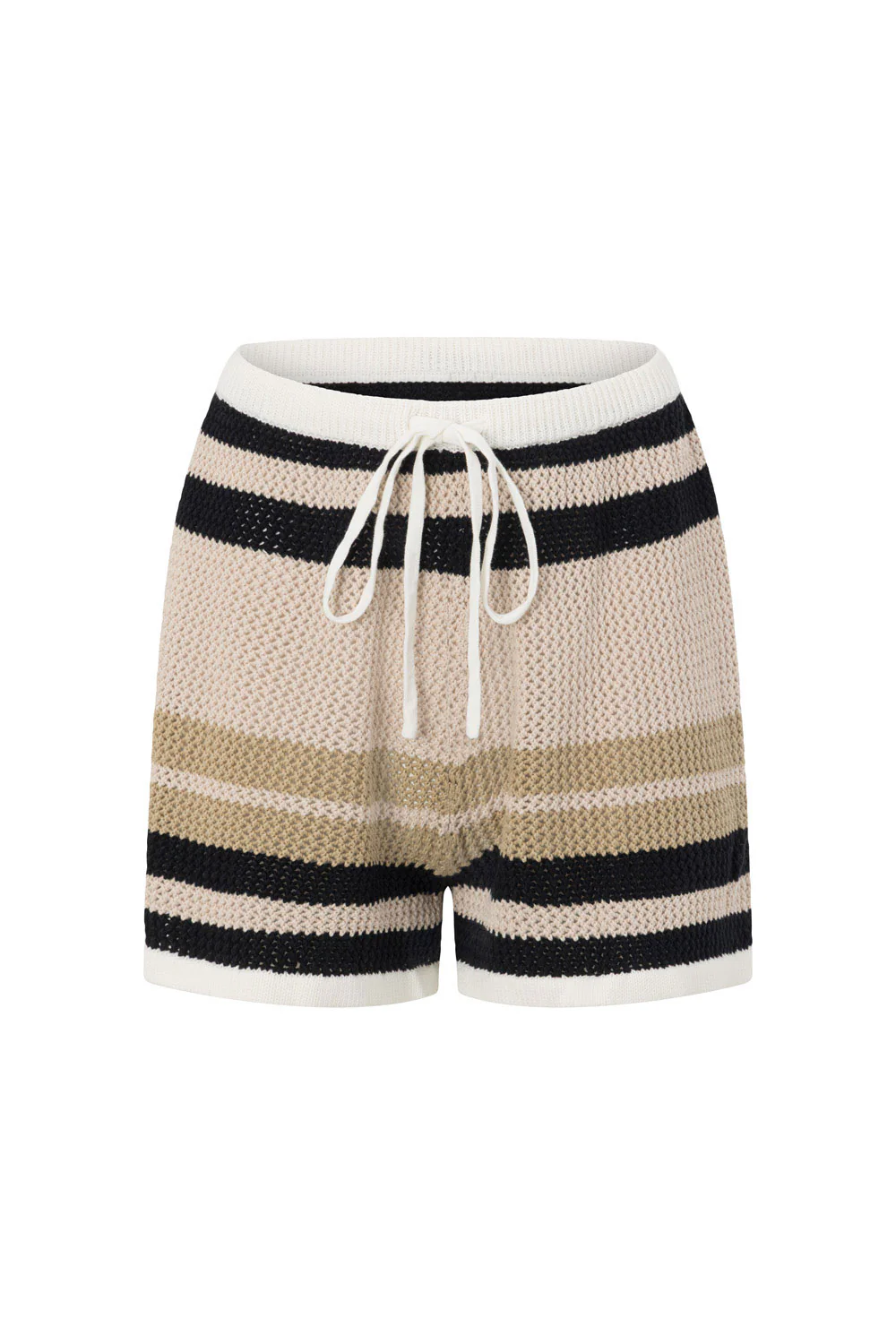SAMPLE-Quinn Stripe Shorts - Tan - Image 6