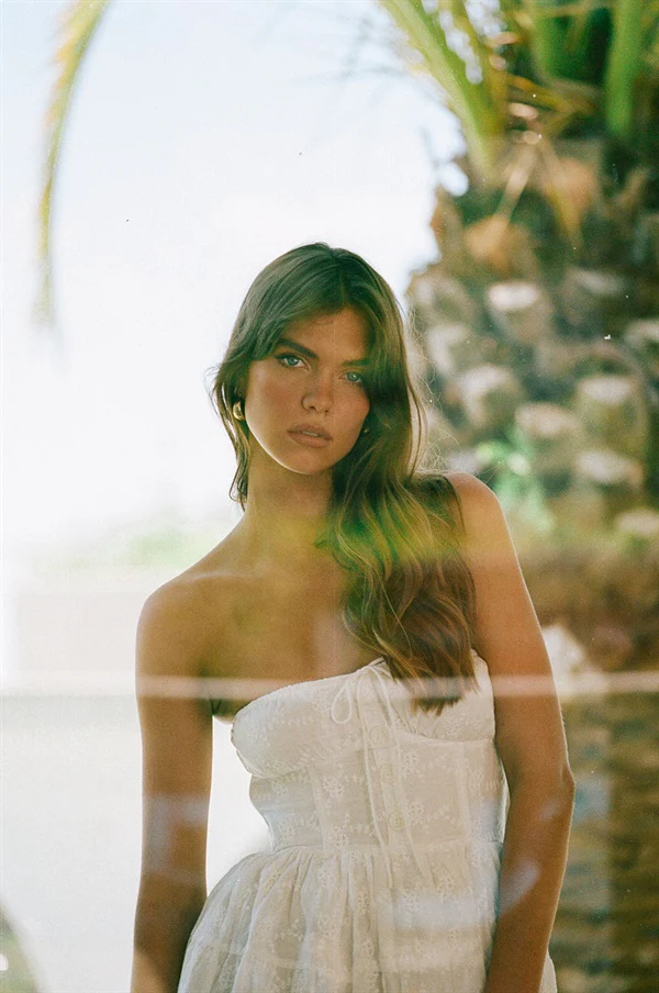 SAMPLE-Sahara Dress - White - Image 5