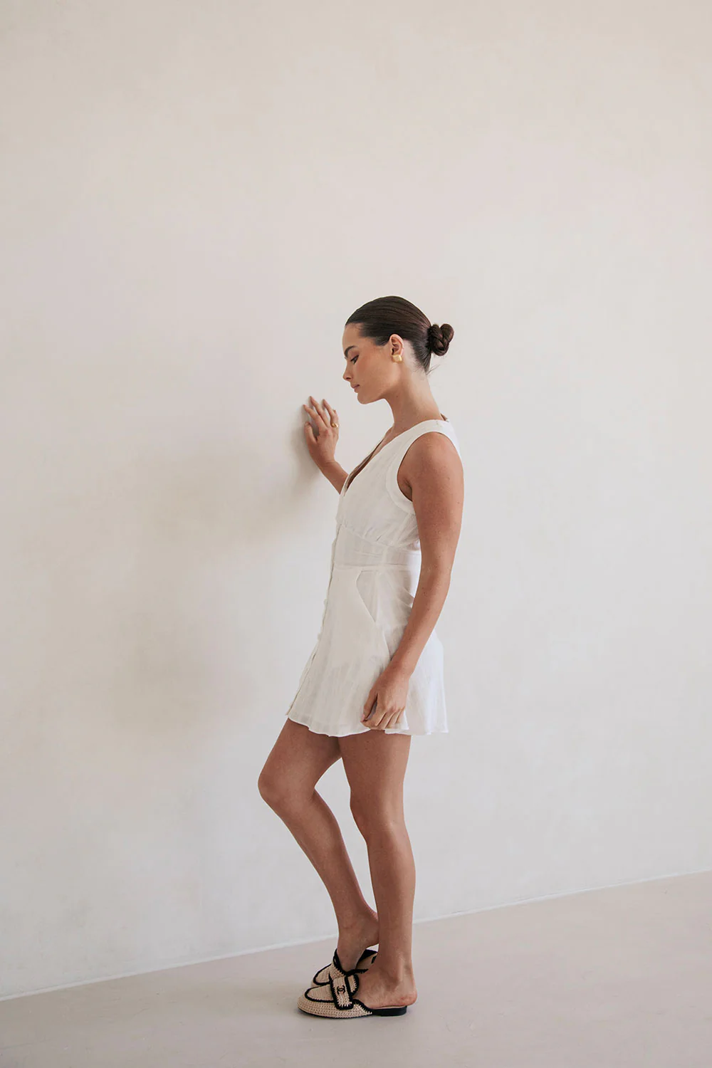 SAMPLE-Shaelagh Dress - White - Image 4