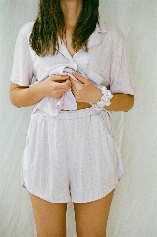 SAMPLE-Siesta PJ Shorts - Lilac - Image 2